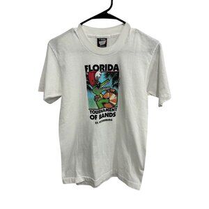 Vintage Screen Stars Best Florida Tournament Of Bands T-Shirt White Sz Small Tee